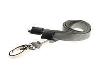 Recycled Plain Grey Lanyards with Metal Lobster Clip (Pack of 100)
