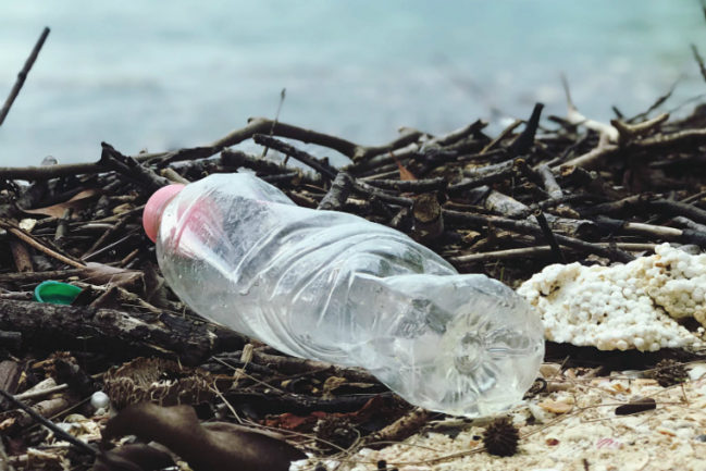 Single-use plastic bottle