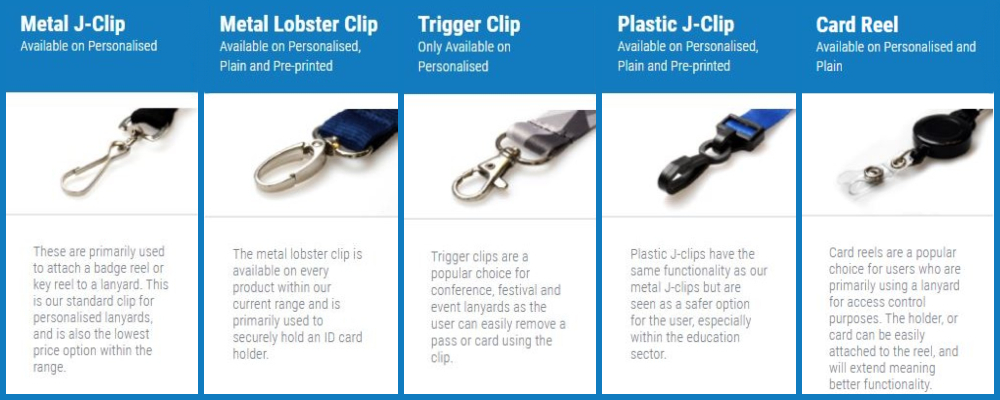 Lanyard clip options 