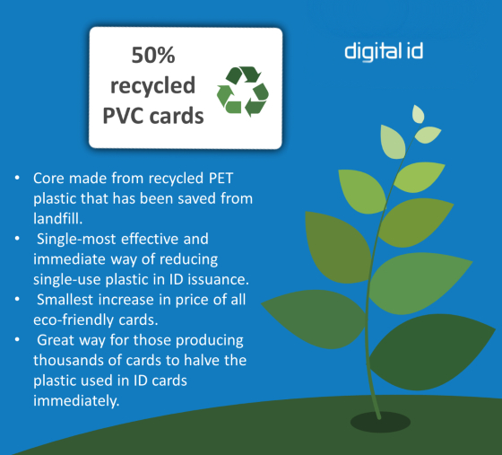 Recycled pvc cards