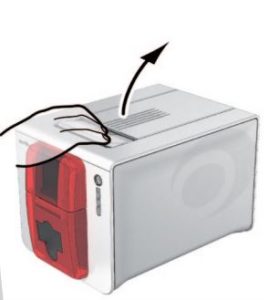 Step-1 Evolis ribbon change