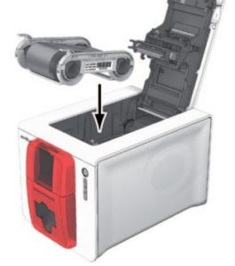 Step 3 Evolis ribbon change