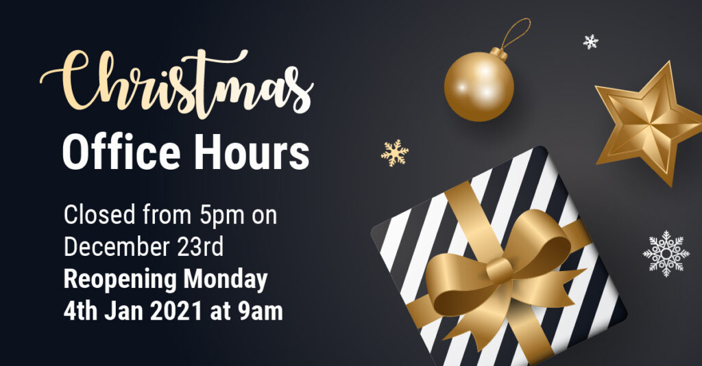 Christmas opening hours 2020 Digital ID