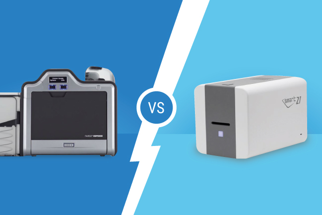 id card printer life expectancy comparison retransfer vs direct-to-card
