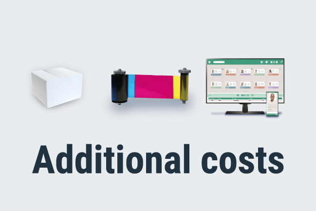 additional cost for ID card printers. ID cards, ID card printer ribbons and card design software