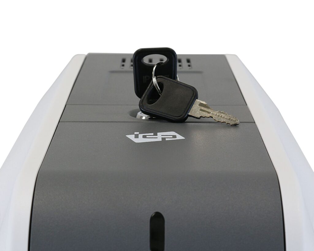 physical lock keeps your id card printer safe