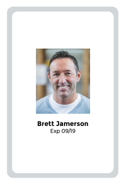 Photo ID and Name card design element