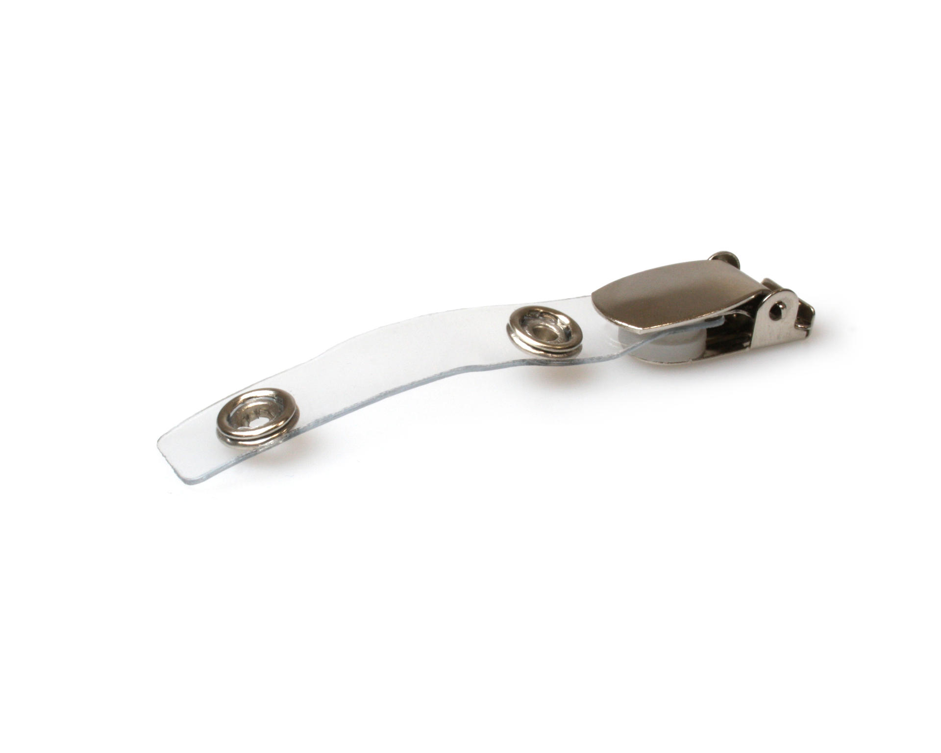 Lever Clip with Metal Popper & 70mm Clear Strap (Pack of 100)