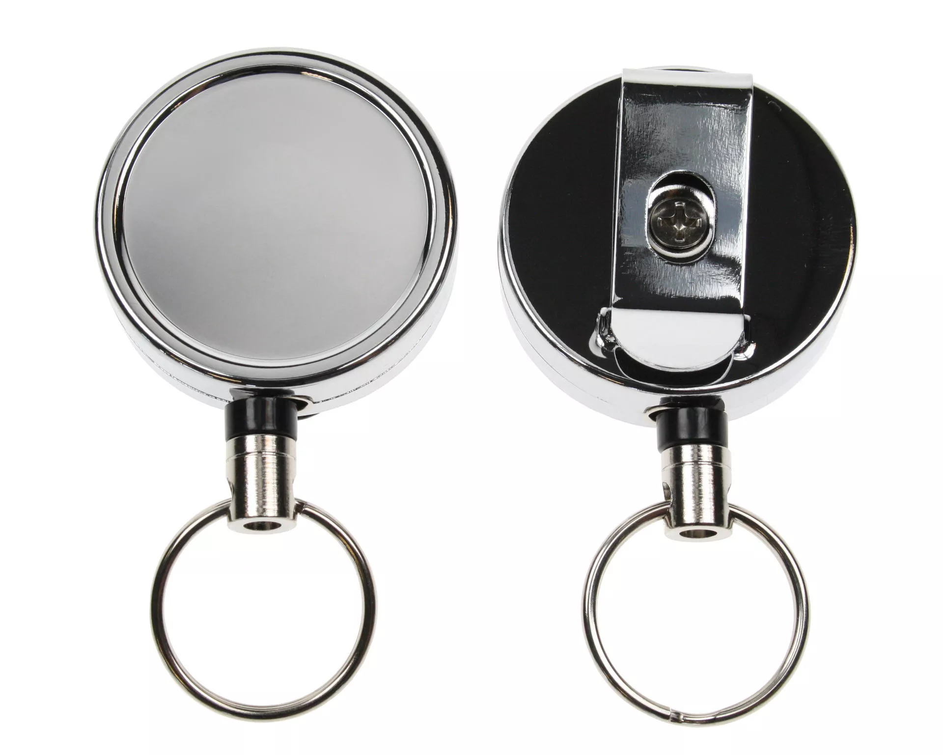 Chrome ID Badge Reels with Key Ring Save Money with Digital ID