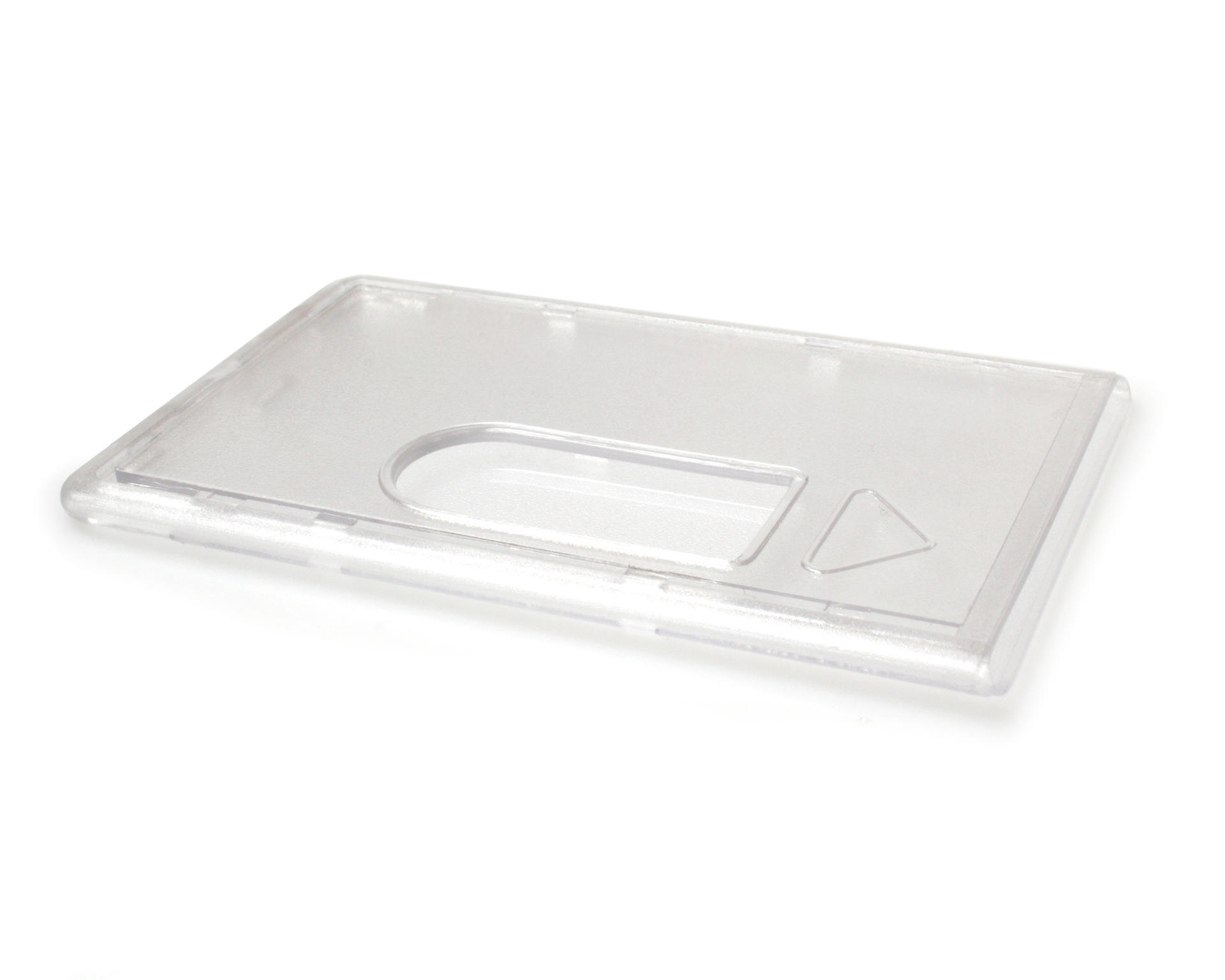 Enclosed Rigid Card Holders for use in Pocket, Frosted Premium - Landscape, Horizontal (Pack of 100)