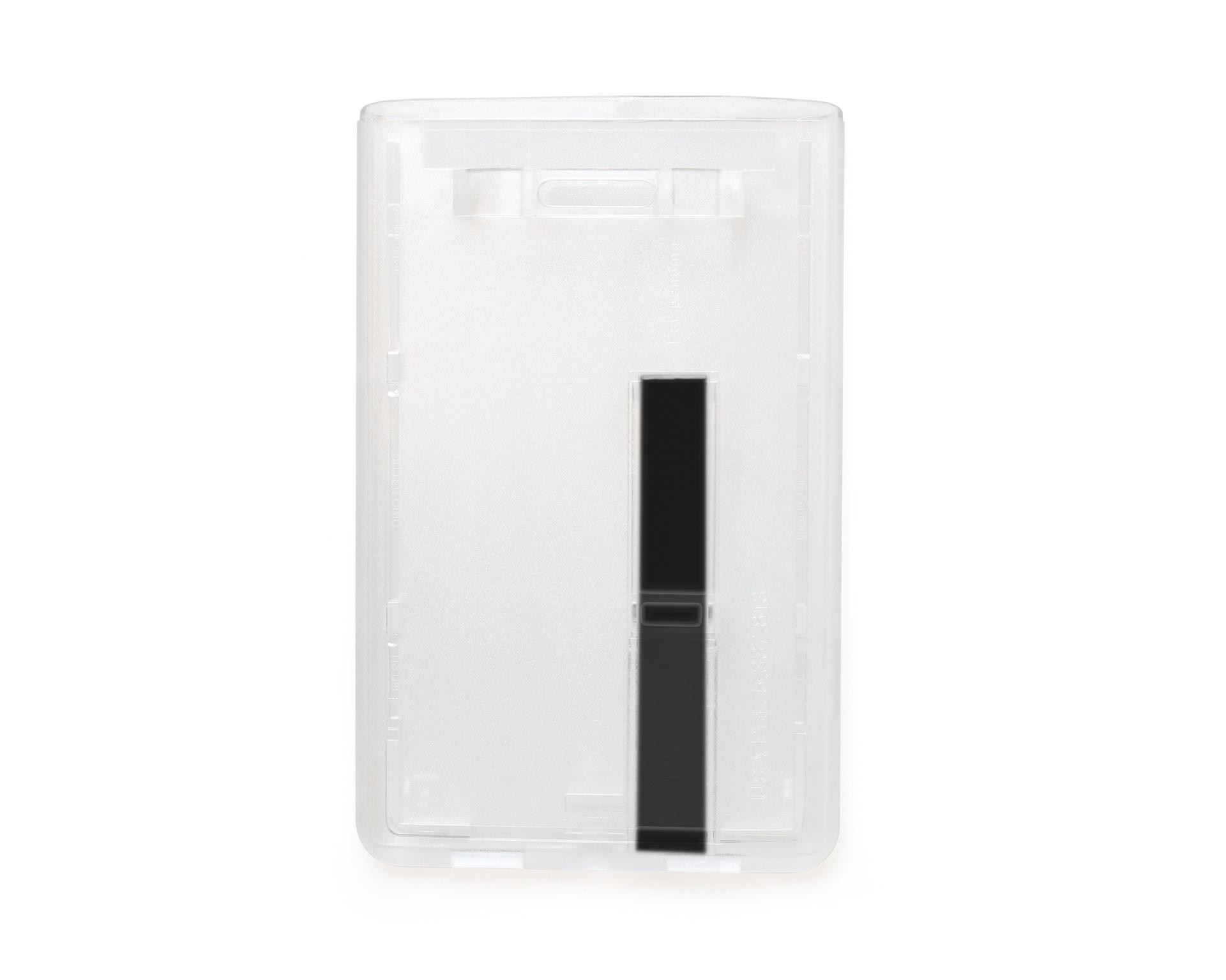 Enclosed Holders with Single Slider Bar, Black Slider - Portrait / Vertical (Pack of 100)