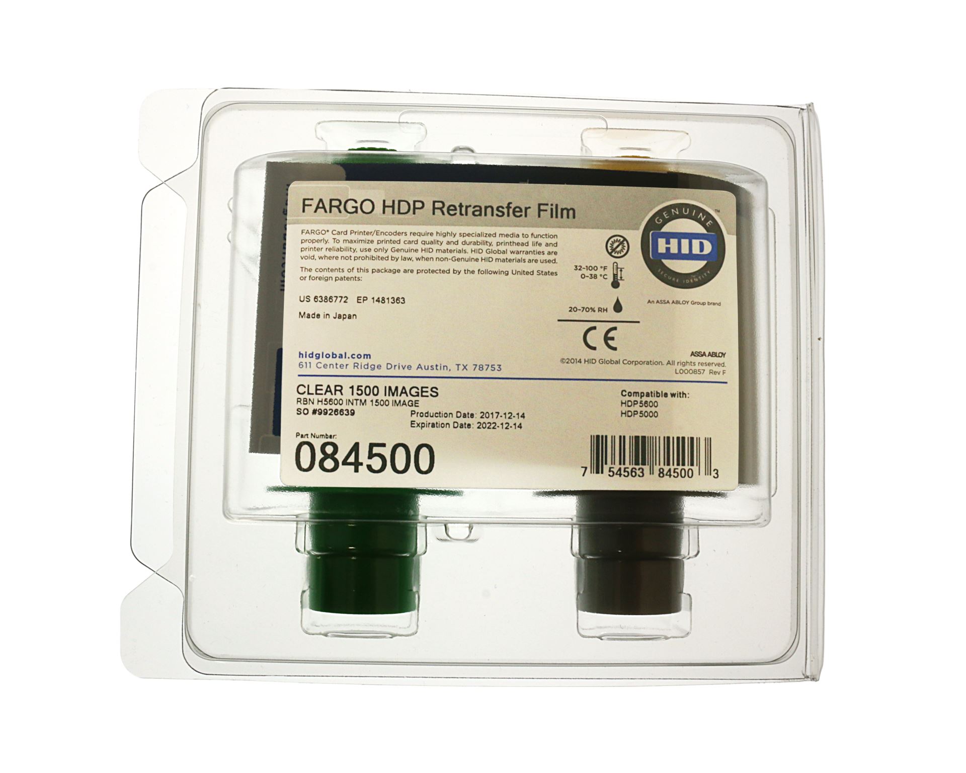 Fargo 84500 Clear HDP Retransfer Film 