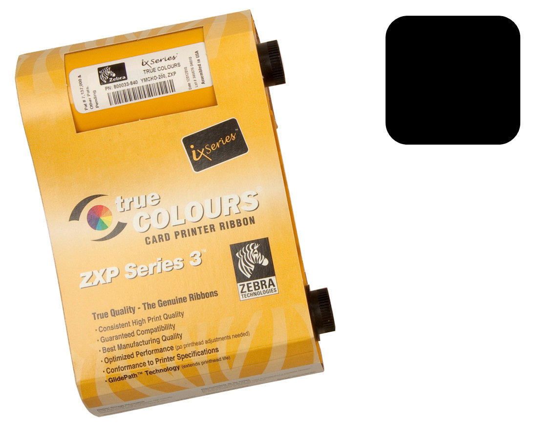800033-801 Black Ribbon Compatible for Zebra ZXP 3 Series Printer