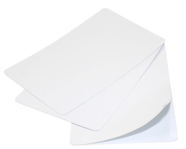 White 480 Micron CR79 Under-Sized Adhesive Cards - Pack of 100