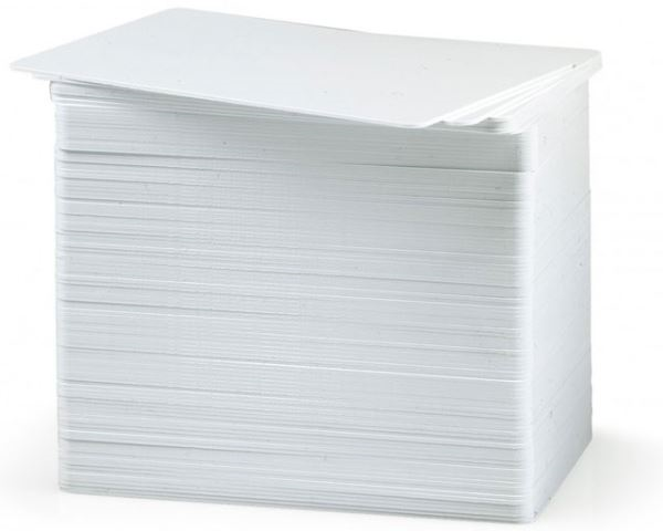 Zebra Premier 30 Mil Blank White Plastic Cards (Pack of 500)