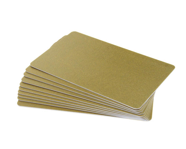 Pack of 100 Glitter Gold Premium 760 Micron Cards