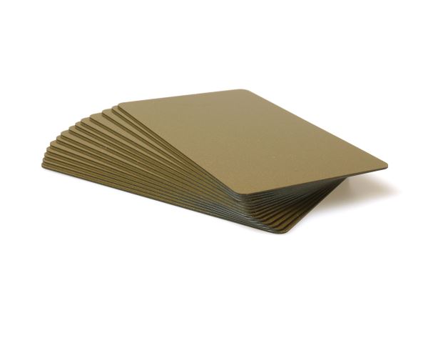 Pack of 100 Light Gold Premium 760 Micron Cards