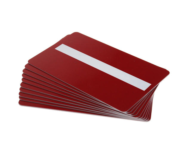 Pack of 100 Red Premium 760 Micron Cards with Sig Panel