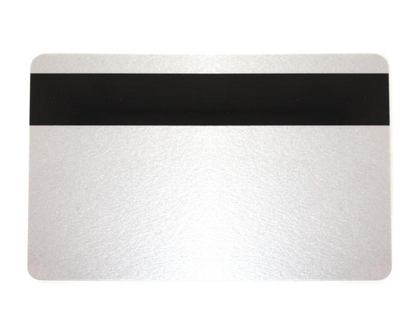 Silver 760 Micron Cards with 2750oe Hi-Co Magnetic Stripe, Coloured Core - Pack of 100