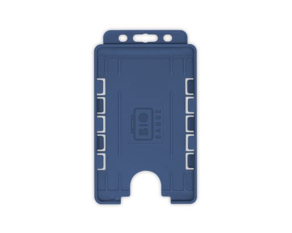Dark Blue Dual-Sided Open Faced ID Card Holders - Portrait (Pack of 100)