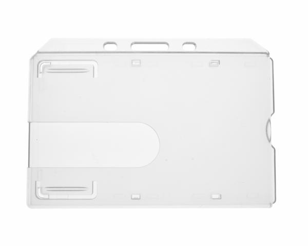 Clear Enclosed ID Card Holder - Landscape (Pack of 100)