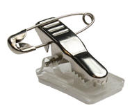 Metal Croc Clip & Pin With S/A  Pad 23X14mm - Pack of 100