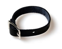 Leather Luggage Strap Black With Silver Buckle - Pack of 100