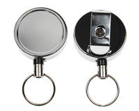 Chrome ID Badge Reels with Key Ring (Pack of 50)