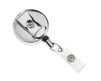 Chrome Heavy Duty Card Reel Strap Clip - Pack of 50