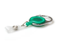 Green Carabiner ID Badge Reels with Strap Clip (Pack of 50)