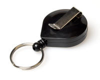 Black Card Reel With Key Ring/Ratchet - Pack of 50