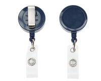 Dark Blue Card Reel With Re-Inforced Strap Clip - Pack of 50