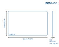 EcoPass Blank White 4K Cards (Pack of 100)