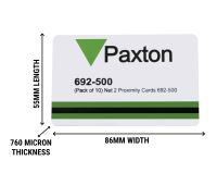 Paxton 692-500 Net2 Printable Proximity ISO Cards (Pack of 10)