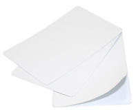 Blank White Self-Adhesive 320-Micron Plastic Cards (Pack of 100)