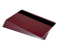 Burgundy Plastic Cards With Hi-Co Magnetic Stripe (Pack of 100)