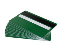 Forest Green Plastic Cards With Magnetic Stripe & Signature Strip (Pack of 100)