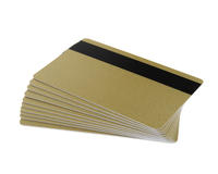 Pack of 100 Light Gold 760 Micron Cards with Hi-Co Mag