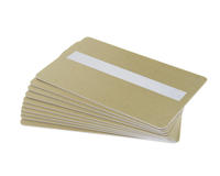 Light Gold Plastic Cards With Signature Strip (Pack of 100)