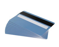 Light Blue Plastic Cards With Magnetic Stripe & Signature Strip (Pack of 100)