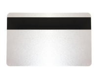 Silver Plastic Cards with Hi-Co Magnetic Stripe (Pack of 100)