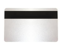 Silver Plastic Cards with Hi-Co Magnetic Stripe (Pack of 100)