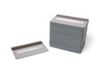 Silver Plastic Cards With Magnetic Stripe & Signature Strip (Pack of 100)