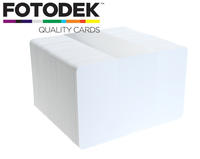 Pack of 100 Fotodek Branded White 760 Micron PVC Cards