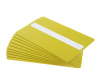 Yellow Plastic Cards With Signature Strip (Pack of 100)