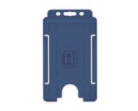 Dark Blue Single-Sided Open Faced ID Card Holders - Portrait (Pack of 100) 