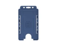 Dark Blue Dual-Sided Open Faced ID Card Holders - Portrait (Pack of 100)