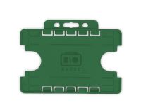 Dark Green Dual-Sided BioBadge Open Faced ID Card Holders - Landscape (Pack of 100)