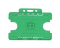 Light Green Dual-Sided BioBadge Open Faced ID Card Holders - Landscape (Pack of 100)
