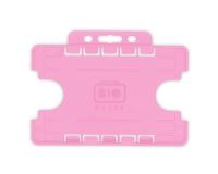 Pink Dual-Sided Open Faced ID Card Holders - Landscape (Pack of 100)